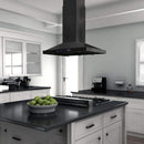 ZLINE 42" Island Range Hood Black Stainless Steel (BSGL2iN-42) Range Hoods ZLINE 