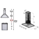 ZLINE 42" Island Range Hood Black Stainless Steel (BSGL2iN-42) Range Hoods ZLINE 