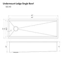 ZLINE 45" Garmisch Undermount Single Bowl DuraSnow® Stainless Steel Kitchen Sink with Bottom Grid and Accessories (SLS-45S) Kitchen Sink ZLINE 