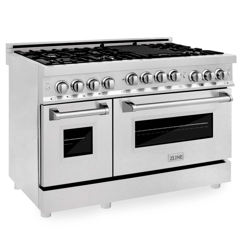 ZLINE 48" 6.0 cu. ft. Range with Gas Stove and Gas Oven in Stainless Steel with a DuraSnow Door (RG-SN-48) Ranges ZLINE 