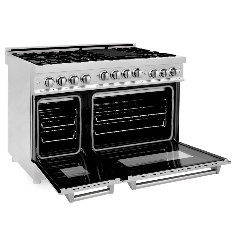 ZLINE 48" 6.0 cu. ft. Range with Gas Stove and Gas Oven in Stainless Steel with a DuraSnow Door (RG-SN-48) Ranges ZLINE 