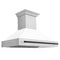 ZLINE 48-Inch Autograph Edition Wall Mount Range Hood in Stainless Steel with White Matte Shell and Matte Black Handle (8654STZ-WM48-MB)