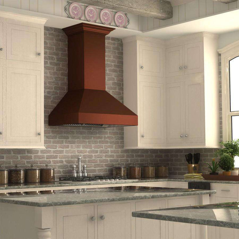 ZLINE 48" Copper Wall Range Hood with Crown Molding and 700 CFM Motor (8697C-48) Range Hoods ZLINE 