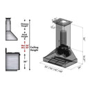 ZLINE 48" Designer Series Oil-Rubbed Bronze Wall Range Hood with Crown Molding and 700 CFM Motor (8667B-48) Range Hoods ZLINE 
