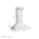 ZLINE 48" Designer Series Wall Mount Range Hood in DuraSnow® Stainless Steel (8656S-48) Range Hoods ZLINE 