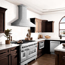 ZLINE 48" Designer Series Wall Mount Range Hood in DuraSnow® Stainless Steel (8656S-48) Range Hoods ZLINE 