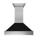 ZLINE 48 in. Ducted DuraSnow Stainless Steel Range Hood with Black Matte Shell (8654BLM-48) Range Hoods ZLINE 