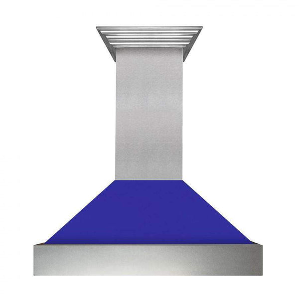 ZLINE 48 in. Ducted DuraSnow Stainless Steel Range Hood with Blue Matte Shell (8654BM-48) Range Hoods ZLINE 