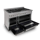ZLINE 48 in. Professional Dual Fuel Range in DuraSnow Stainless with Black Matte Door (RAS-BLM-48) Ranges ZLINE 