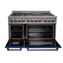 ZLINE 48 in. Professional Dual Fuel Range in DuraSnow Stainless with Blue Matte Door (RAS-BM-48) Ranges ZLINE 