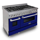 ZLINE 48 in. Professional Dual Fuel Range in DuraSnow Stainless with Blue Matte Door (RAS-BM-48) Ranges ZLINE 