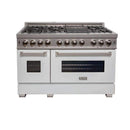 ZLINE 48 in. Professional Dual Fuel Range in DuraSnow Stainless with White Matte Door (RAS-WM-48) Ranges ZLINE 