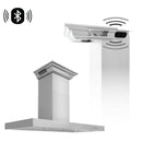 ZLINE 48 in. Wall Mount Range Hood in Stainless Steel with Built-in CrownSound® Bluetooth Speakers (KECRN-BT-48) Range Hoods ZLINE 