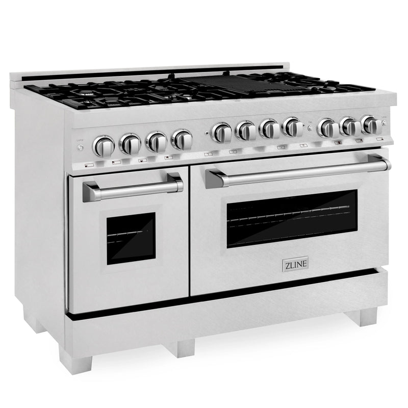 ZLINE 48" Professional 6.0 cu. ft. Range with Gas Stove & Gas Oven in DuraSnow Stainless Steel (RGS-SN-48) Ranges ZLINE 