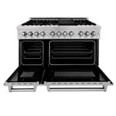 ZLINE 48" Professional Dual Fuel Range in DuraSnow Stainless and DuraSnow Door (RAS-SN-48) Ranges ZLINE 