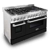 ZLINE 48" Professional Dual Fuel Range with Black Matte Door (RA-BLM-48) Ranges ZLINE 