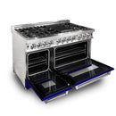ZLINE 48" Professional Dual Fuel Range with Blue Gloss Door (RA-BG-48) Ranges ZLINE 