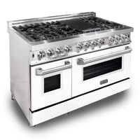 ZLINE 48" Professional Dual Fuel Range with White Matte Door (RA-WM-48) Ranges ZLINE 