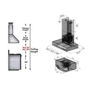 ZLINE 48" Remote Blower Stainless Wall Range Hood with 900 CFM Motor (KECOM-RS-48) Range Hoods ZLINE 