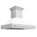 ZLINE 48" Wall Mount Range Hood in DuraSnow Stainless with White Matte Shell (8654SNX-WM-48) Range Hoods ZLINE 