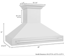 ZLINE 48" Wall Mount Range Hood in Stainless Steel with Stainless Steel Handle (8654STX-48) Range Hoods ZLINE 