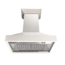 ZLINE 48" Wooden Wall Mount Range Hood in White with Crown Molding (KBTT-48) Range Hoods ZLINE 