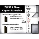 ZLINE 5' Chimney Extension for Ceilings up to 12.5', 8667B-E Range Hood Accessories ZLINE 
