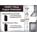 ZLINE 5' Chimney Extension for Ceilings up to 12.5', 8KBF-E Range Hood Accessories ZLINE 