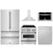 ZLINE 5-Piece Appliance Package - 30-Inch Dual Fuel Range, Refrigerator, Convertible Wall Mount Hood, Microwave Drawer, and 3-Rack Dishwasher in Stainless Steel (5KPR-RARH30-MWDWV)