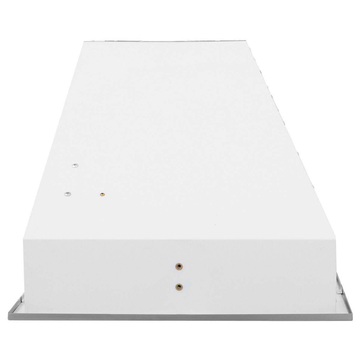 Stainless steel range hood insert top housing with side mounting points