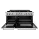 ZLINE 60" 7.4 cu. ft. Dual Fuel Range with Gas Stove and Electric Oven in DuraSnow Stainless Steel with Brass Burners (RAS-SN-BR-60) Ranges ZLINE 