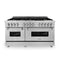 ZLINE 60-Inch Professional Dual Fuel Range In Stainless Steel With Brass Burners (RA-BR-60)