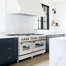 ZLINE 60 In. Professional Dual Fuel Range In Stainless Steel With Brass Burners (RA-BR-60) Ranges ZLINE 