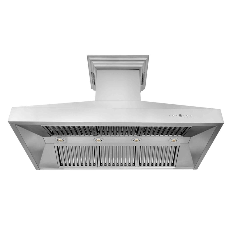 ZLINE 60 in. Professional Wall Mount Range Hood in Stainless Steel with Built-in CrownSound® Bluetooth Speakers (667CRN-BT-60) Range Hoods ZLINE 