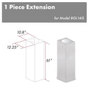 ZLINE 61-Inch Chimney Extension for 12.5 Ft. Ceilings in Satin Stainless Steel (8GL14iS-E)