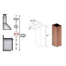 ZLINE 61-Inch Chimney Extension for 12.5 Ft. Ceiling in Hand Hammered Copper (8GL2Hi-E)