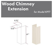 ZLINE 61-Inch Chimney Extension for 12.5 Ft. Ceilings in Cottage White (KPTT-E)