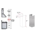 ZLINE 61 In. DuraSnow® Stainless Steel Chimney Extension For Ceilings Up To 12.5 Ft. (8KL3iS-E) Range Hood Accessories ZLINE 