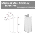 ZLINE 61 in. Extended Chimney and Crown (655-4SSSS-30-304-E) Range Hood Accessories ZLINE 