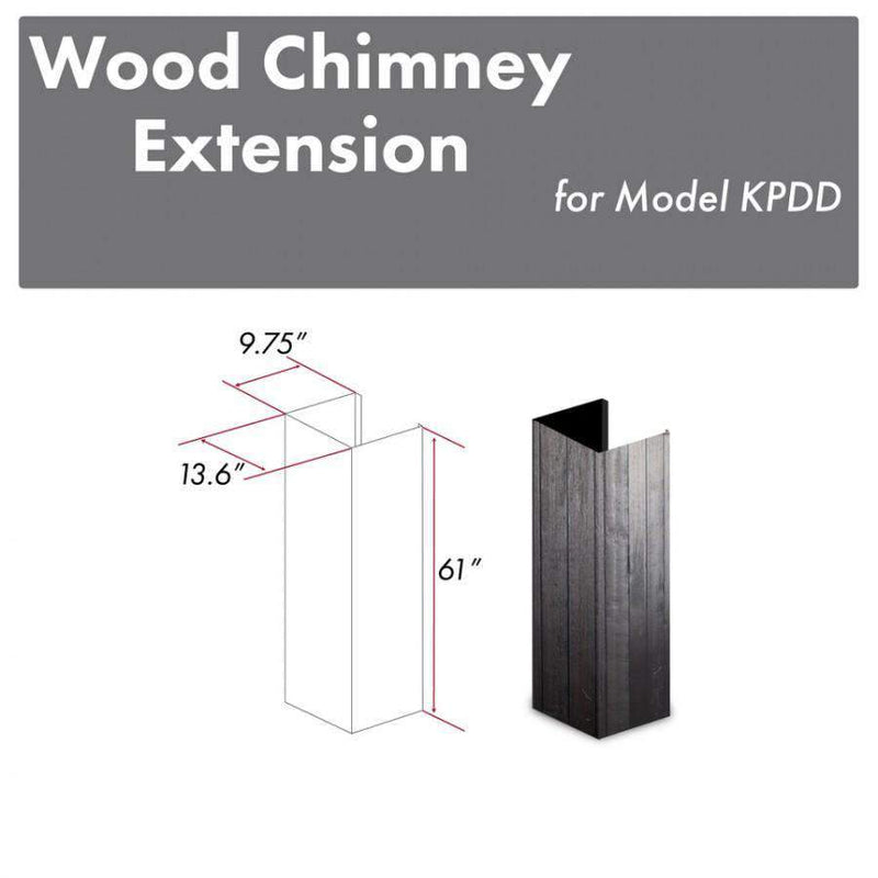ZLINE 61 in. Wooden Chimney Extension for Ceilings up to 12 ft. (KPDD-E) Range Hood Accessories ZLINE 