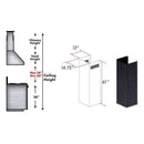 ZLINE 61 in. Wooden Chimney Extension for Ceilings up to 12.5 ft. (349DD-E) Range Hood Accessories ZLINE 