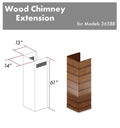 ZLINE 61 in. Wooden Chimney Extension for Ceilings up to 12.5 ft. (365BB-E) Range Hood Accessories ZLINE 