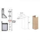 ZLINE 61 in. Wooden Chimney Extension for Ceilings up to 12.5 ft. (373UF-E) Range Hood Accessories ZLINE 