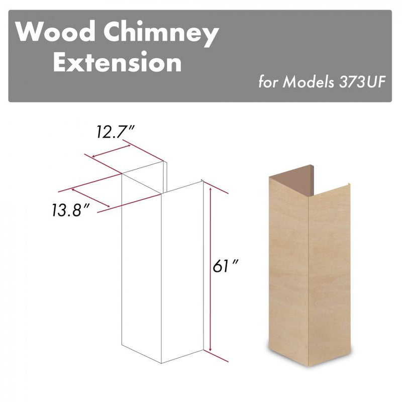 ZLINE 61 in. Wooden Chimney Extension for Ceilings up to 12.5 ft. (373UF-E) Range Hood Accessories ZLINE 