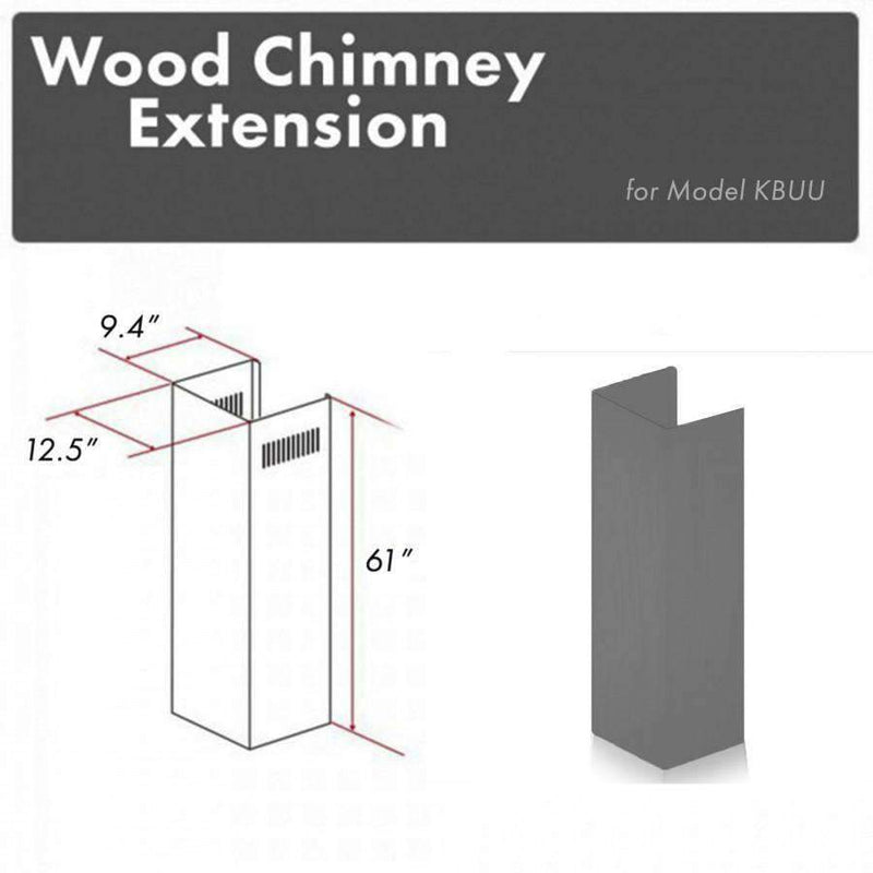 ZLINE 61" Wooden Chimney Extension for Ceilings up to 12.5 feet (KBUU-E) Range Hood Accessories ZLINE 
