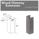ZLINE 61" Wooden Chimney Extension for Ceilings up to 12.5 ft (321GG-E) Range Hood Accessories ZLINE 