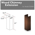 ZLINE 61" Wooden Chimney Extension for Ceilings up to 12.5 ft. (329AH-E) Range Hood Accessories ZLINE 