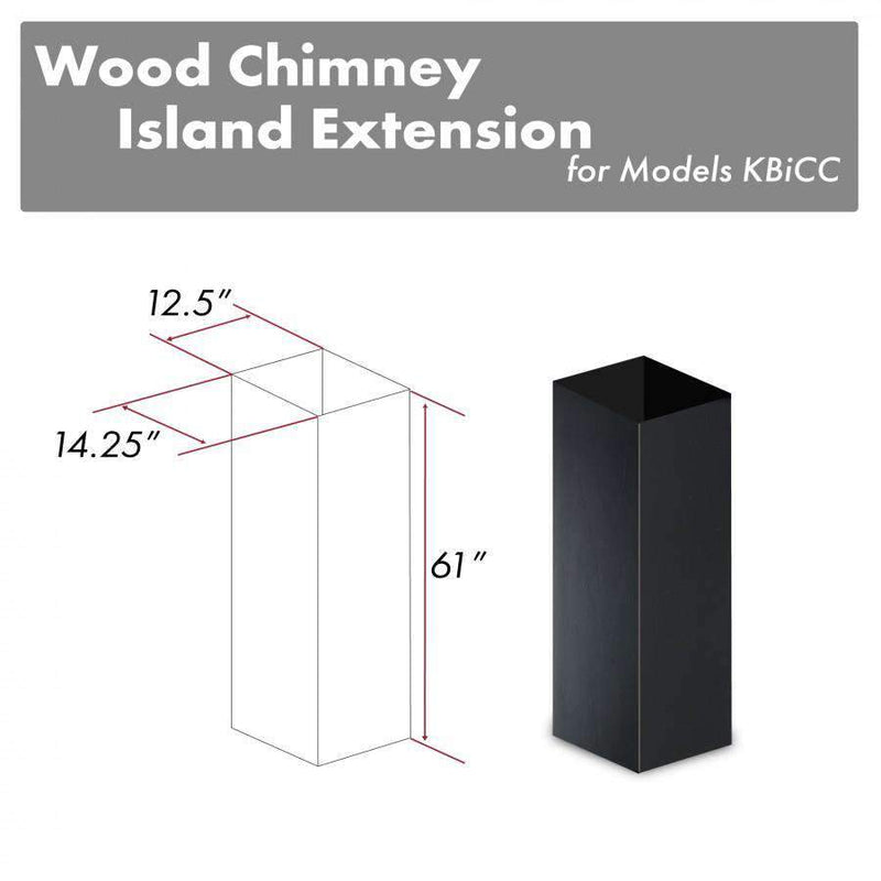 ZLINE 61" Wooden Chimney Extension for Ceilings up to 12.5 ft. (KBiCC-E) Range Hood Accessories ZLINE 