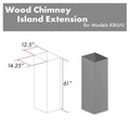 ZLINE 61" Wooden Chimney Extension for Ceilings up to 12.5 ft. (KBiUU-E) Range Hood Accessories ZLINE 