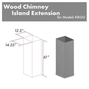 ZLINE 61-Inch Wooden Chimney Extension for 12.5 Ft. Ceiling (KBiUU-E)